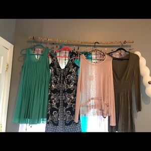 ArrAy of dress clothes.